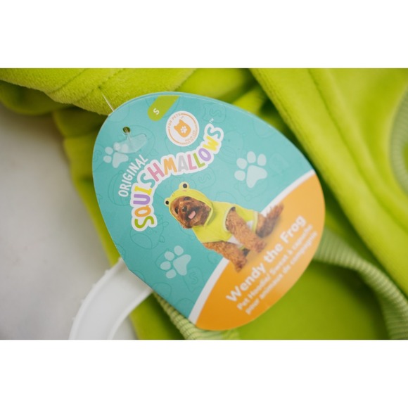 NEW‎ Squishmallows Wendy The Frog Hoodie Dog Clothes Pet Costume Size Small - Picture 2 of 5